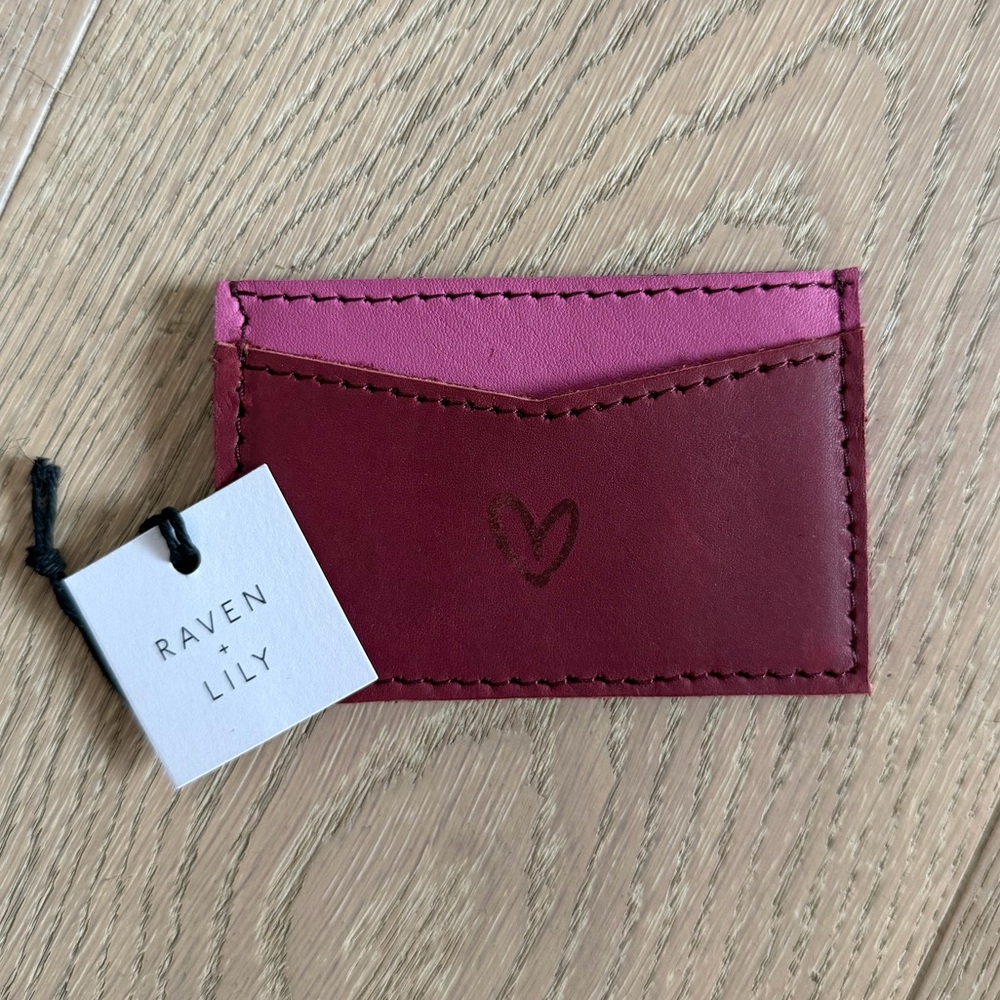 House of Shan Raven + Lily Leather Card Holder